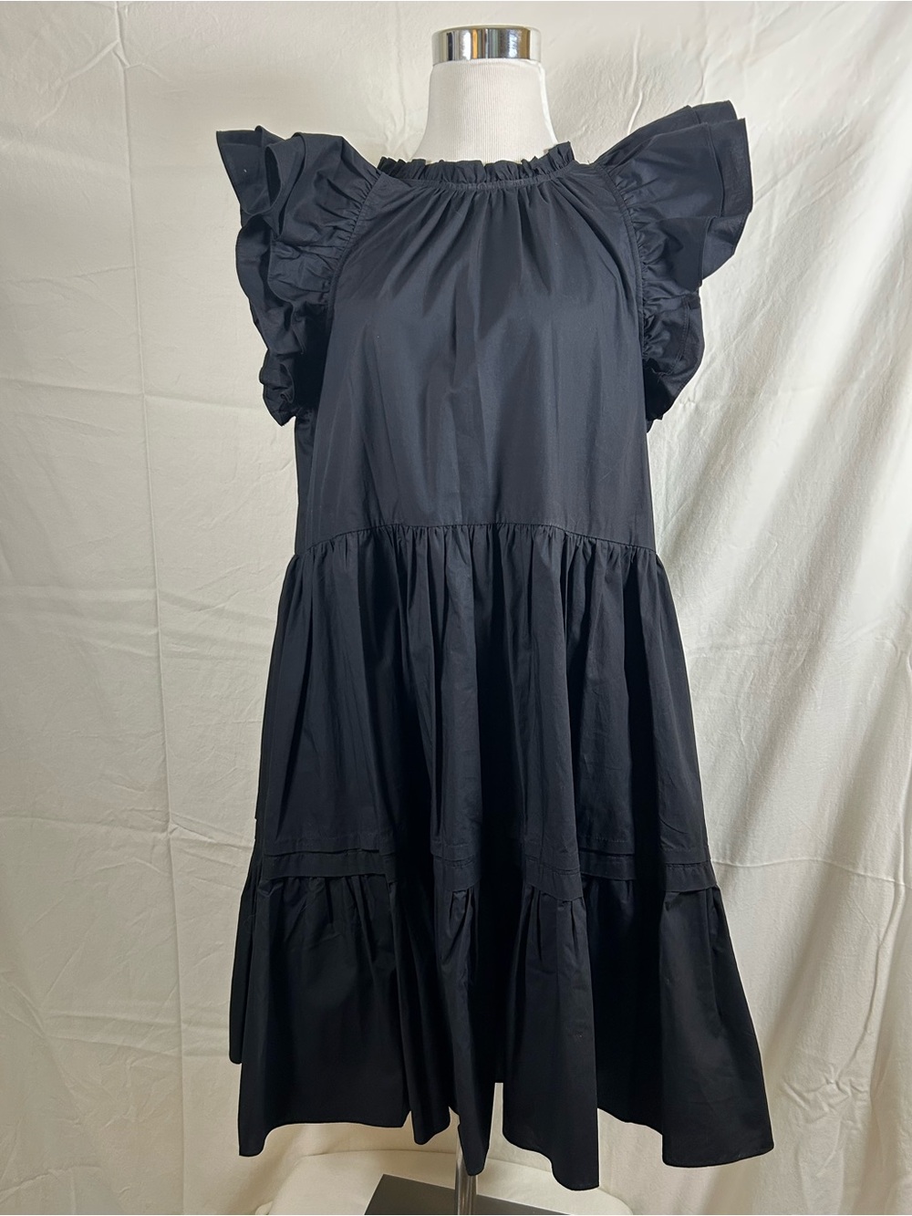 Ulla Johnson Black Cotton Tasmin Dress Size 6